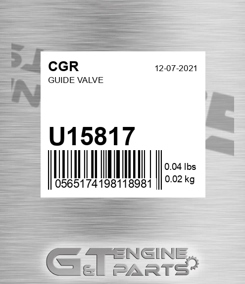 U15817 CGR Guide Valve