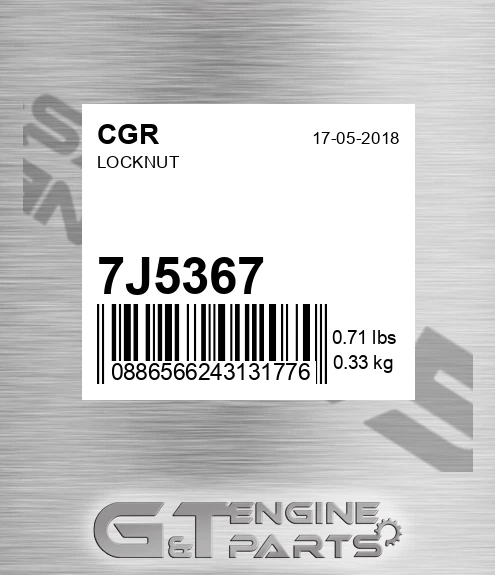 7J5367 Locknut