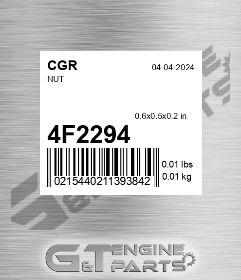 4F2294 CGR Nut