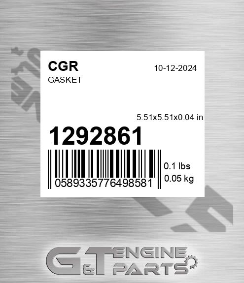 1292861 Gasket