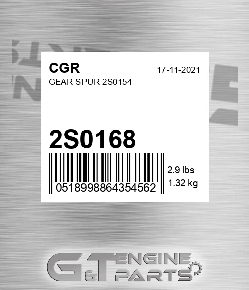 2S0168 Gear Spur 2s0154