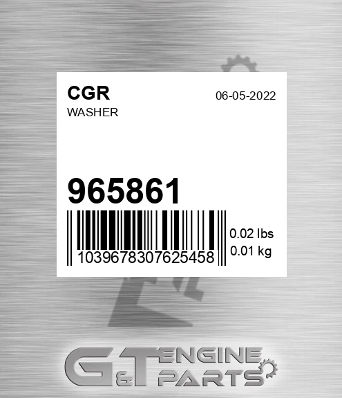 965861 CGR Washer