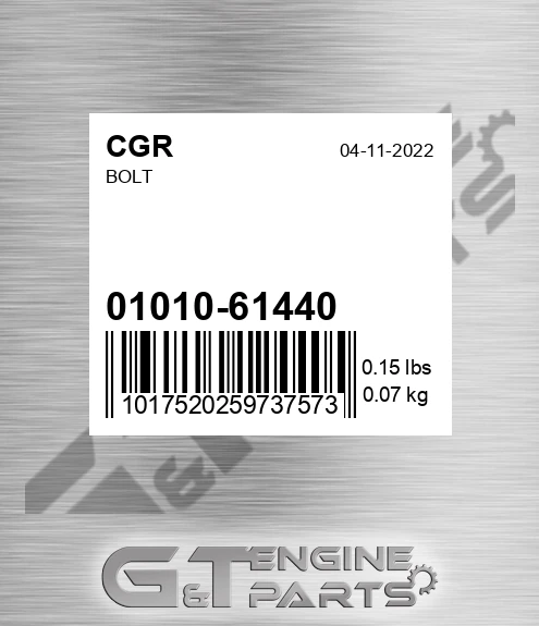 01010-61440 Bolt