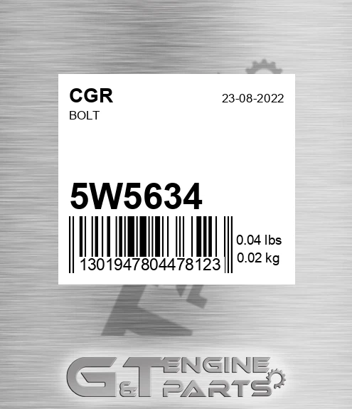 5W5634 Bolt for CGR