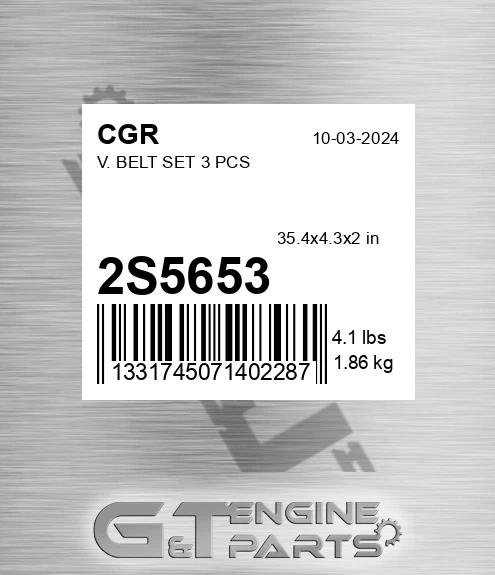 2S5653 V. Belt Set 3 Pcs