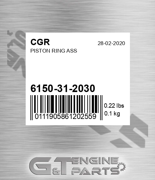 6150-31-2030 Piston Ring Ass
