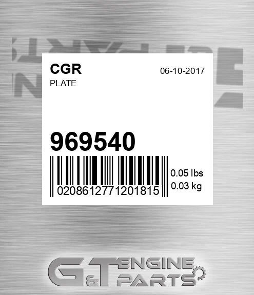 969540 CGR Plate