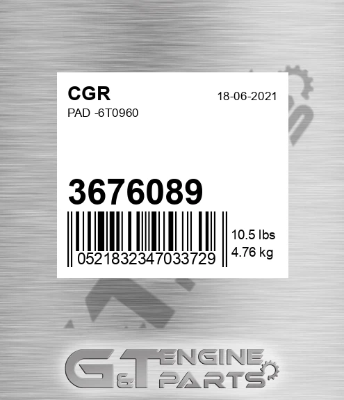 3676089 Pad -6t0960