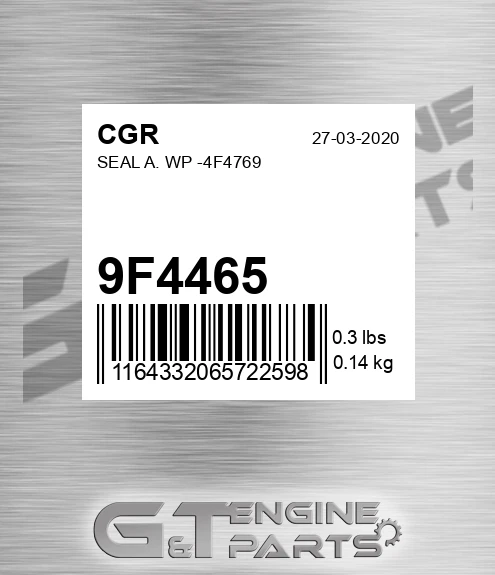 9F4465 Seal A. Wp -4f4769