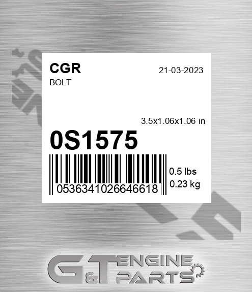 0S1575 CGR Bolt