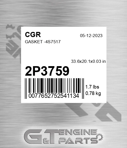 2P3759 Gasket -4s7517