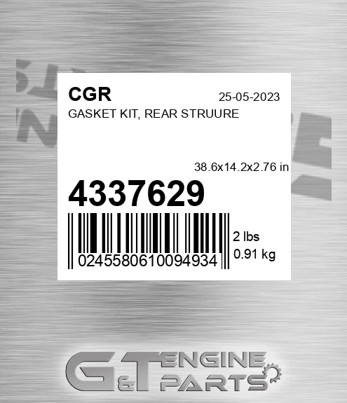 4337629 CGR Gasket Kit, Rear Struure