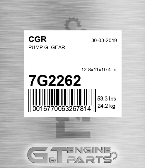 7G2262 CGR Pump G. Gear