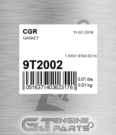 9T2002 CGR Gasket