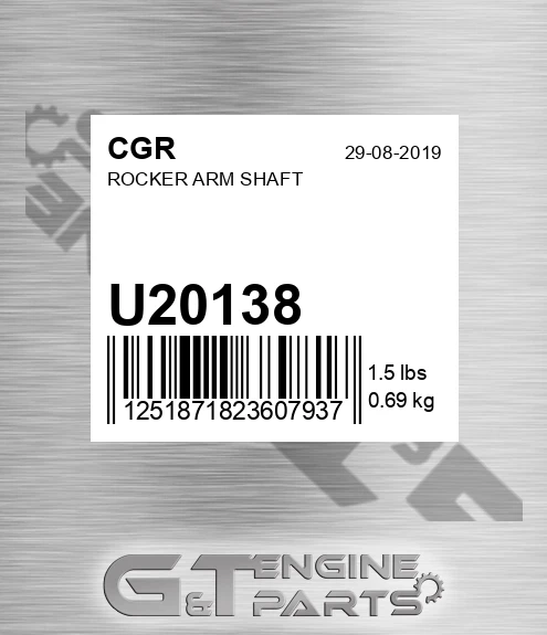 U20138 CGR Rocker Arm Shaft