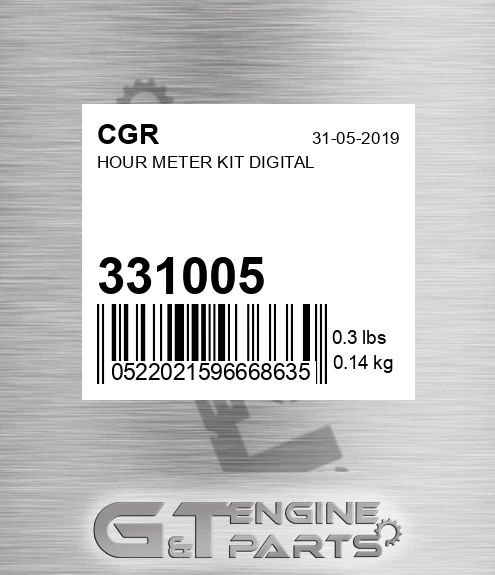 331005 Hour Meter Kit Digital