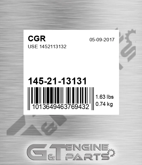 145-21-13131 Use 1452113132 for CGR