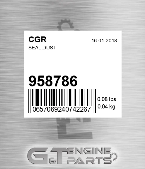 958786 Seal,dust