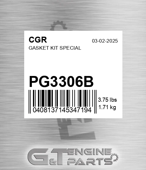 PG3306B Gasket Kit Special
