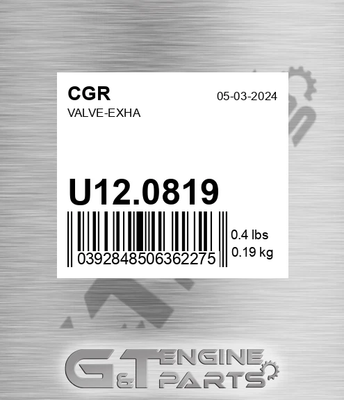 U12.0819 Valve-exha