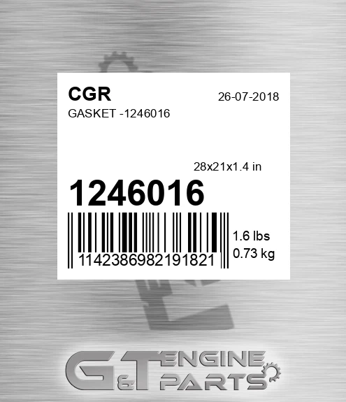 1246016 Gasket -