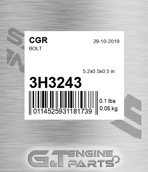 3H3243 CGR Bolt