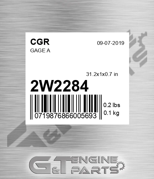 2W2284 Gage A