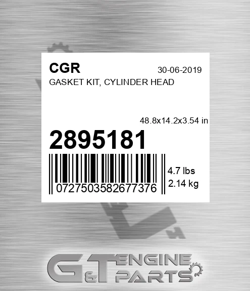 2895181 Gasket Kit, Cylinder Head