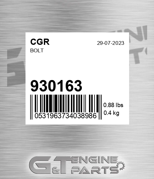 930163 Bolt