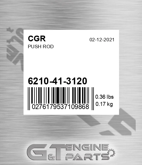6210-41-3120 Push Rod for CGR