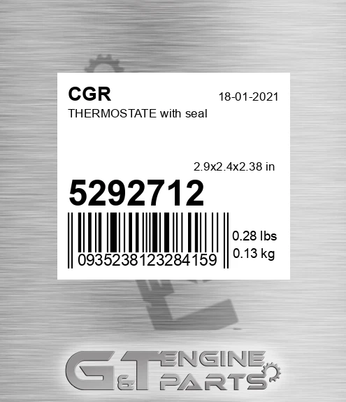 5292712 CGR Thermostate With Seal