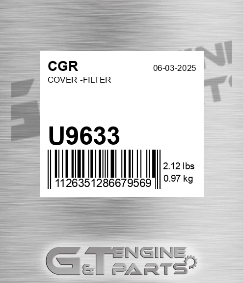 U9633 CGR Cover -filter