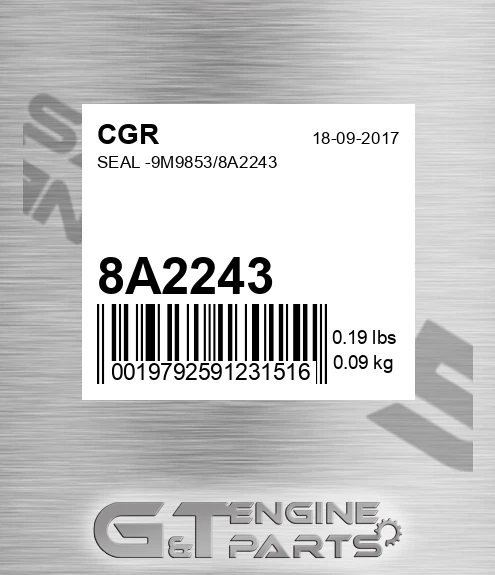 8A2243 CGR Seal -9m9853/