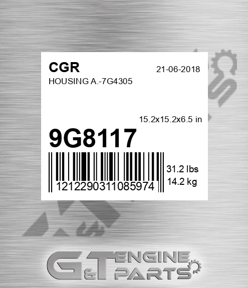 9G8117 CGR Housing A.-7g4305