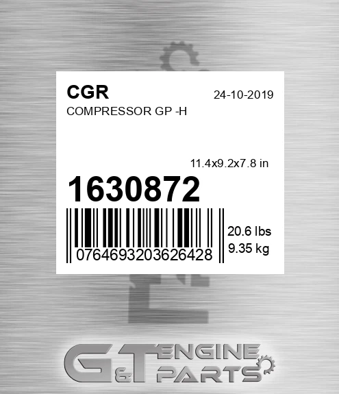 1630872 CGR Compressor Gp -h