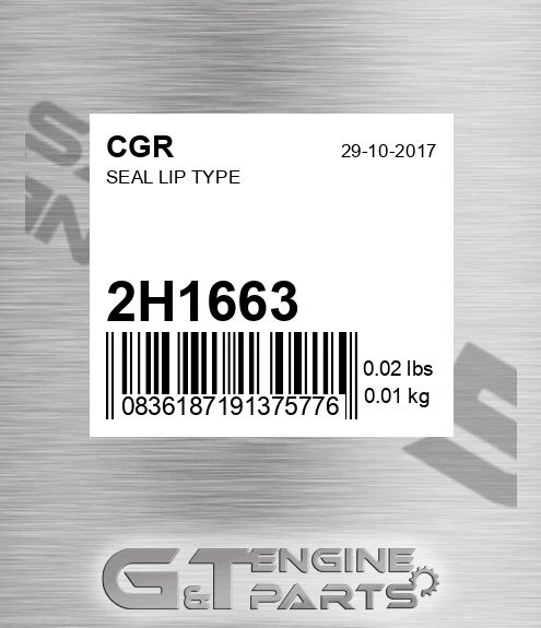 2H1663 Seal Lip Type