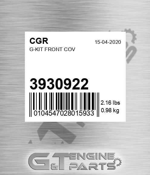 3930922 CGR G-kit Front Cov