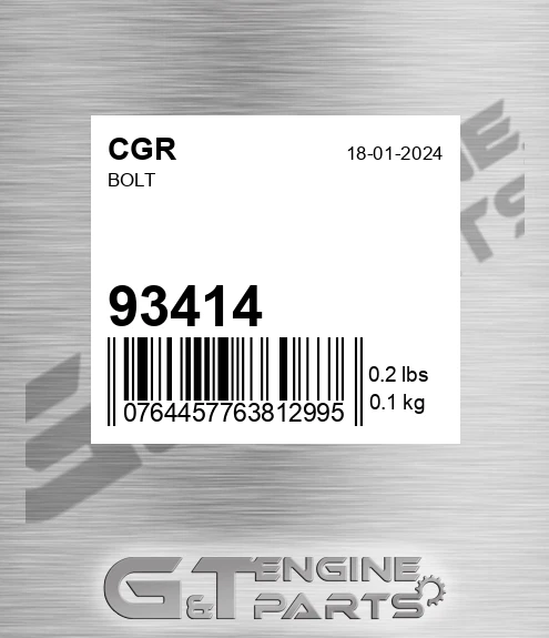 93414 CGR Bolt