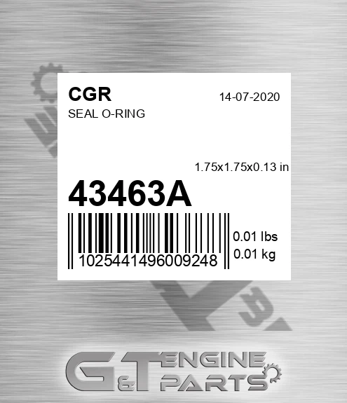 43463A CGR Seal O-ring