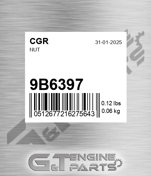 9B6397 Nut