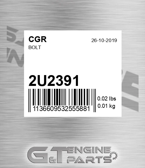 2U2391 CGR Bolt
