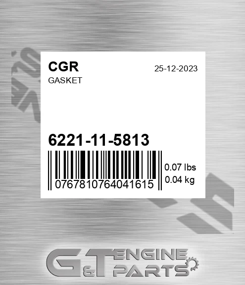 6221-11-5813 Gasket for CGR