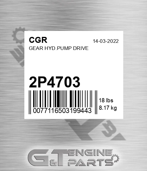 2P4703 Gear Hyd.pump Drive