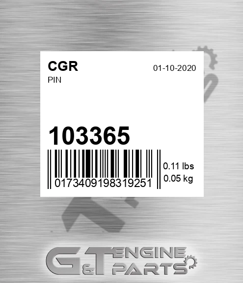103365 Pin