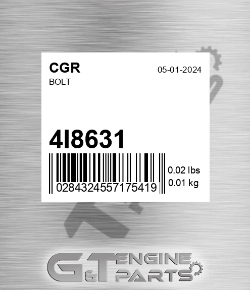 4I8631 Bolt for CGR