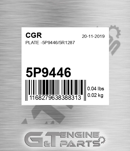 5P9446 Plate -/5r1287