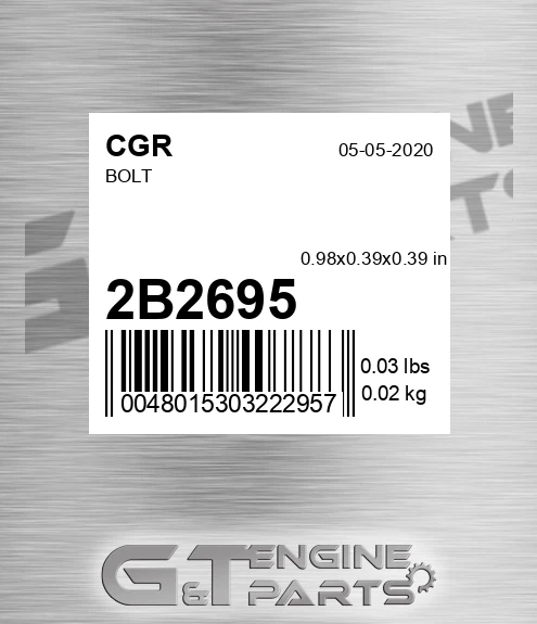 2B2695 CGR Bolt
