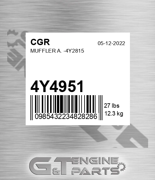 4Y4951 Muffler A. -4y2815