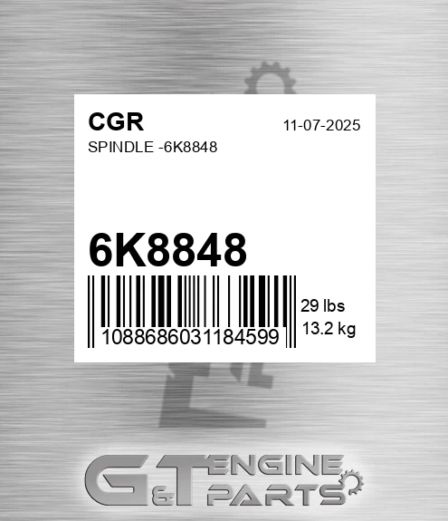 6K8848 CGR Spindle -
