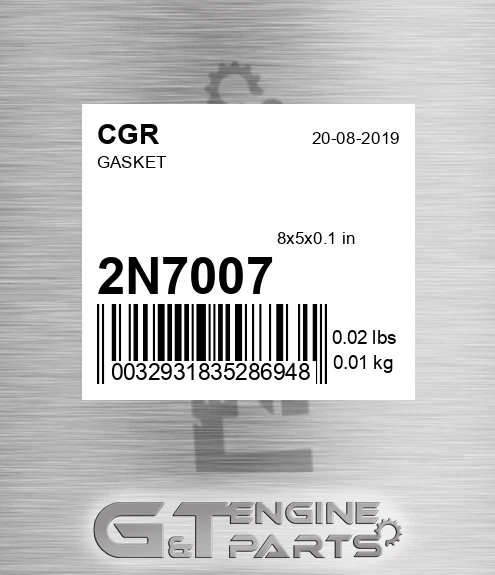 2N7007 Gasket